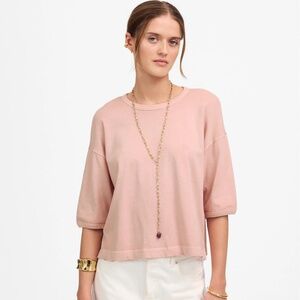 NWOT Madewell Relaxed Boxy Tee Fair Trade Sunwashed Pink Cotton Jersey XS